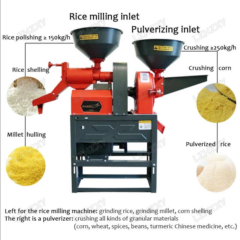 Электрическая ферма комбинированная мельница для рисовой шелухи шлифовальная