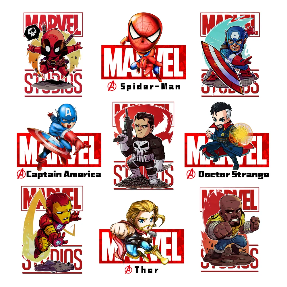 

Marvel Hero Thermoadhesive Patches Iron On Deadpool Captain America Transfer Stickers For Clothes Anime Wholesale Store Coupons