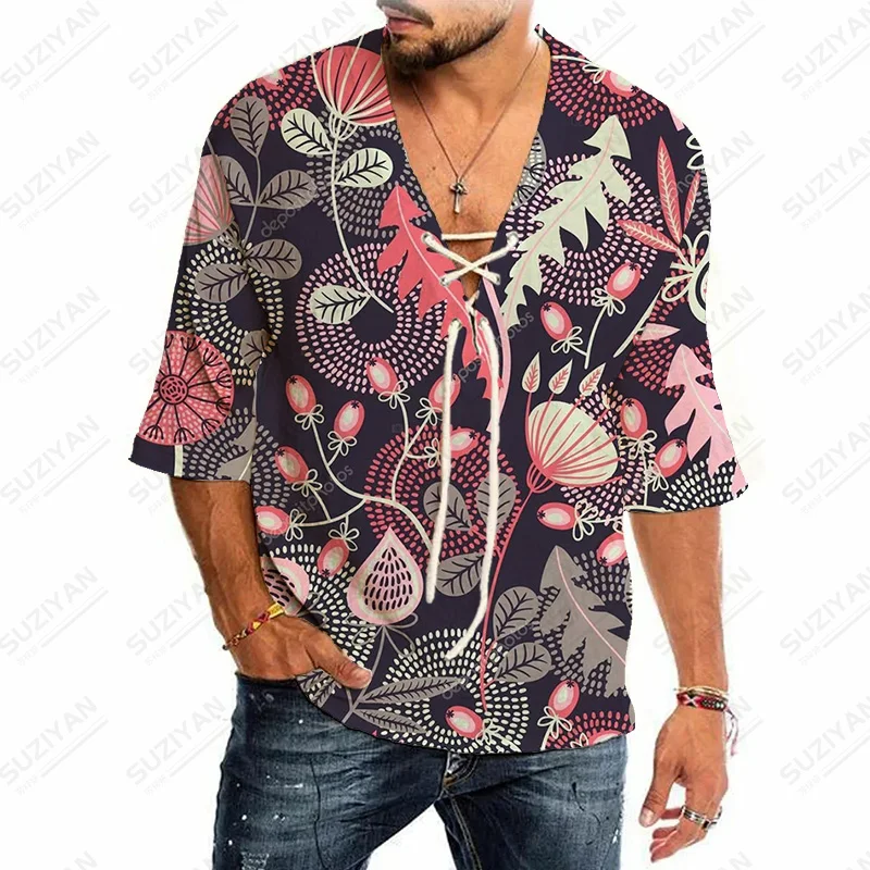 

Features Garments Plaid Clothing Stylish Men'S Shirt Top Fashion V Neck Male Shirt Men Luxury European Men'S Stripped Handsome