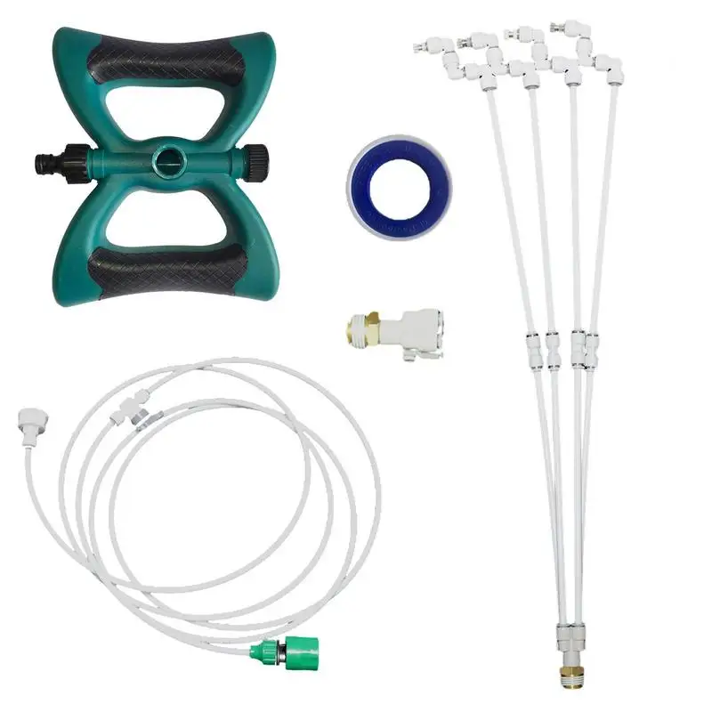 

Portable Misting Cooling System Patio Misting System With Misting Nozzles Upgraded Stand Mister For Water Mist Playing Pet