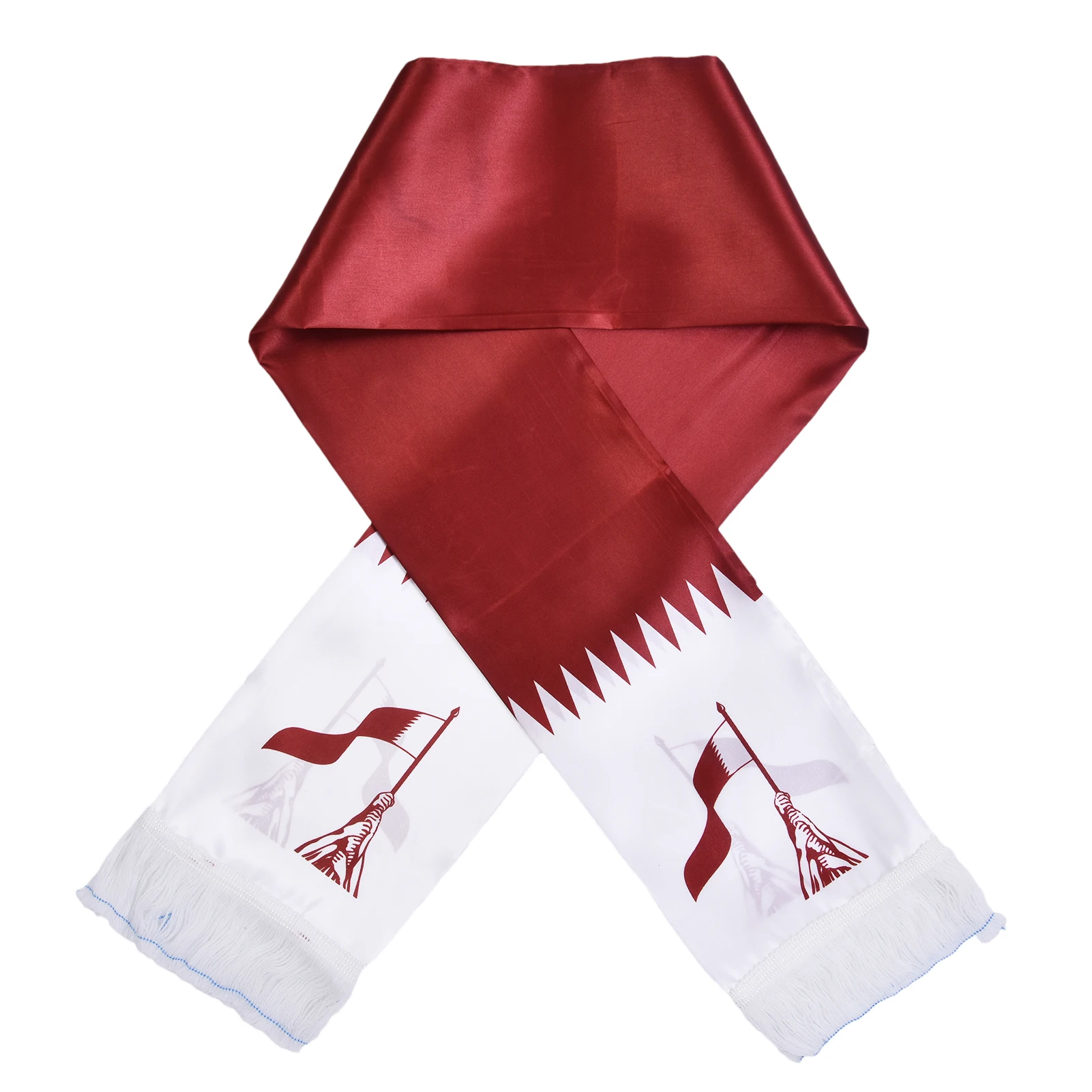 

Qatar Fan Scarf Fan Scarf With Tassels For Double-side Knit Scarf With Tassels Soft To Touch And Fashionable