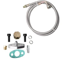 t3 t4 turbo charger oil feed line turbo oil supply line kit turbo oil feed line kit t3 t4 t60 t61 t70 tube 18 pnt connectors