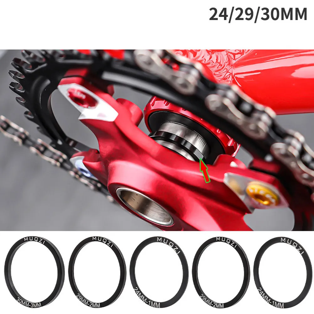 

5pcs Bike Bottom Bracket Crankset Washer 24/29/30mm For BB86/91/92/BB30 Bicycle Aluminum Alloy Center Shaft Washer Replace