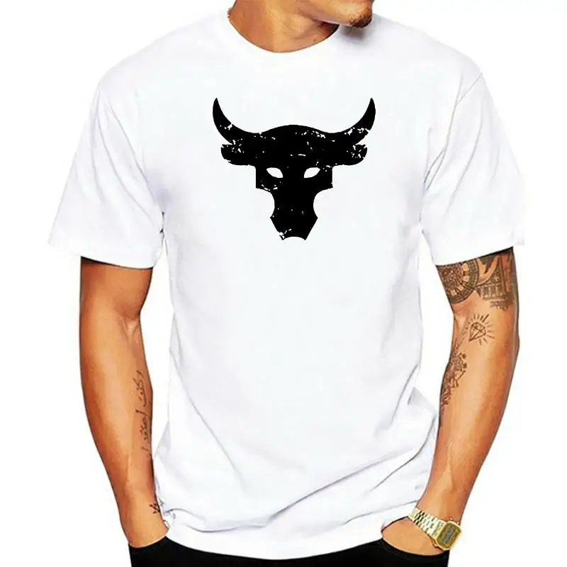 

Dwayne Johnson Brahma Bull Tattoo White T-Shirt Tee