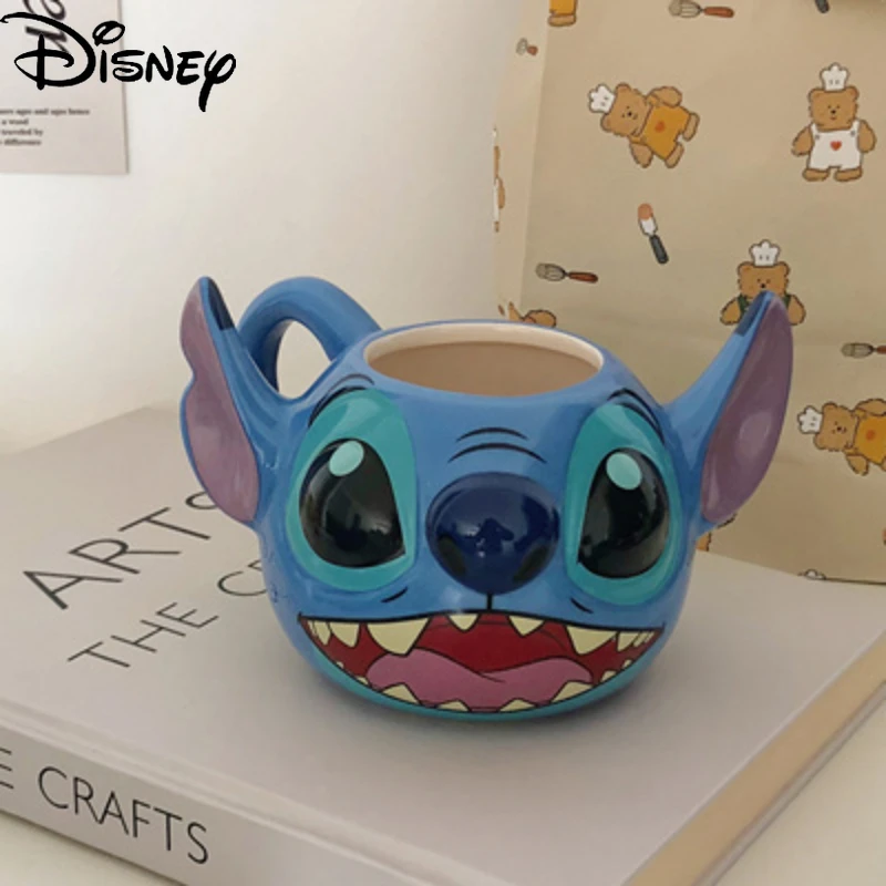

Disney Coffee Cup Milk Breakfast Cup Star Baby Stitched Cup 3D Three-dimensional Ceramic Personality Shape Drinking Cup