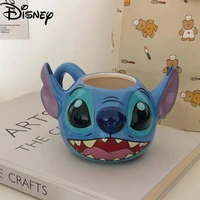 disney coffee cup milk breakfast cup star baby stitched cup 3d three dimensional ceramic personality shape drinking cup