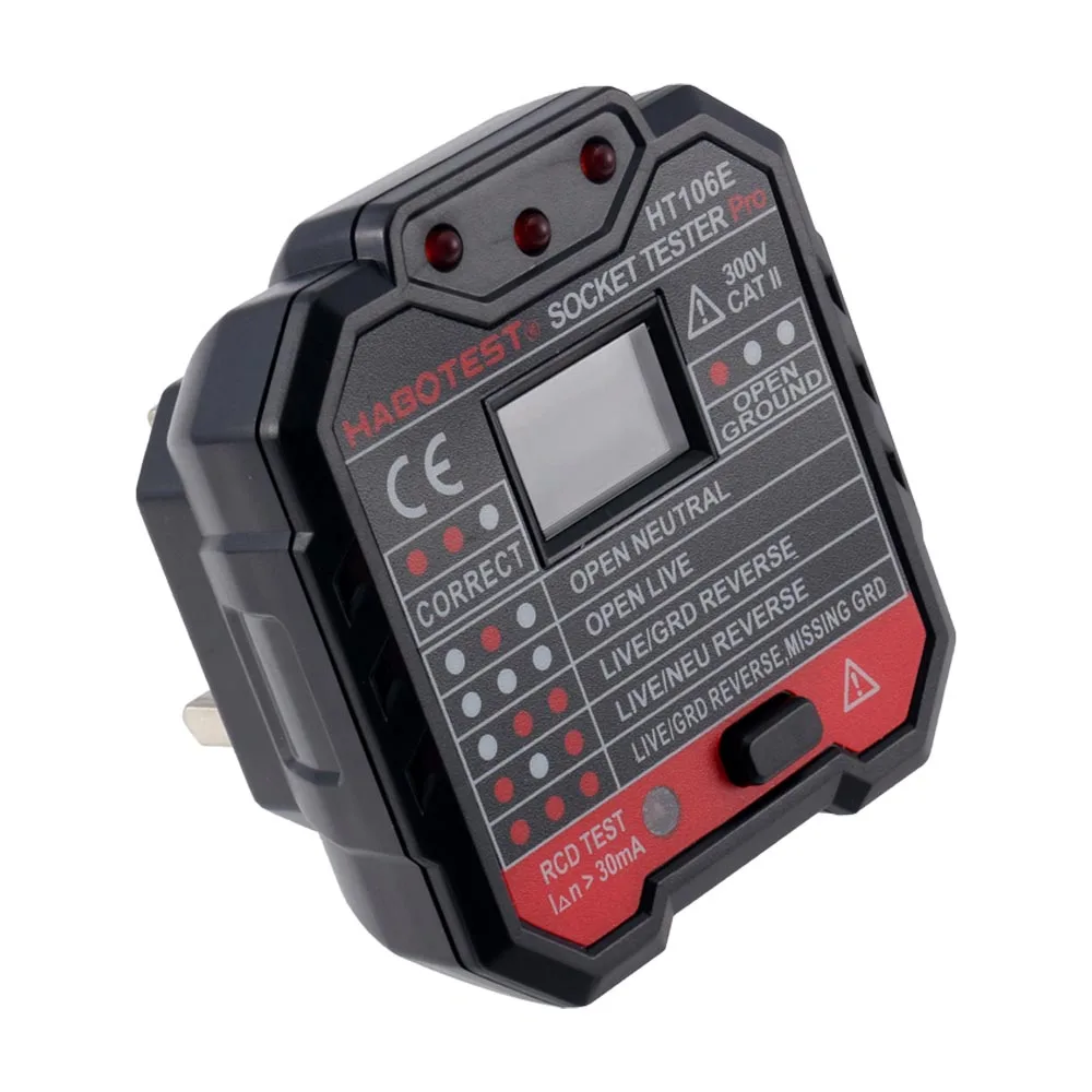 1 шт. Habotest HT106B D E тестер розеток цифровой дисплей детектор напряжения США ЕС