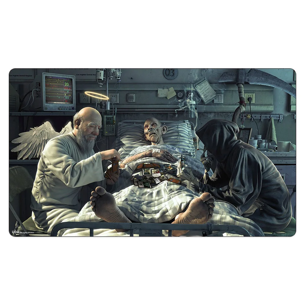 Playing Magic to Death GameMat Anti-Slip Compatible for Stadium Board Playmat Trading Card Game Trainer Game Mat+Portable Bag