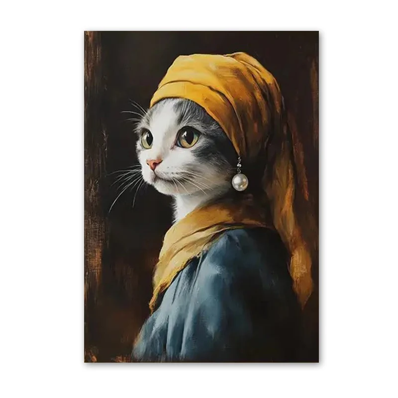 

Холщовый постер с котом WJWANG