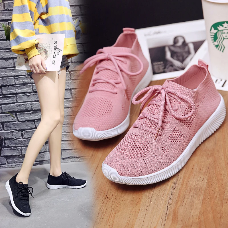 Wedges Shoes for Women Sneakers Mesh 