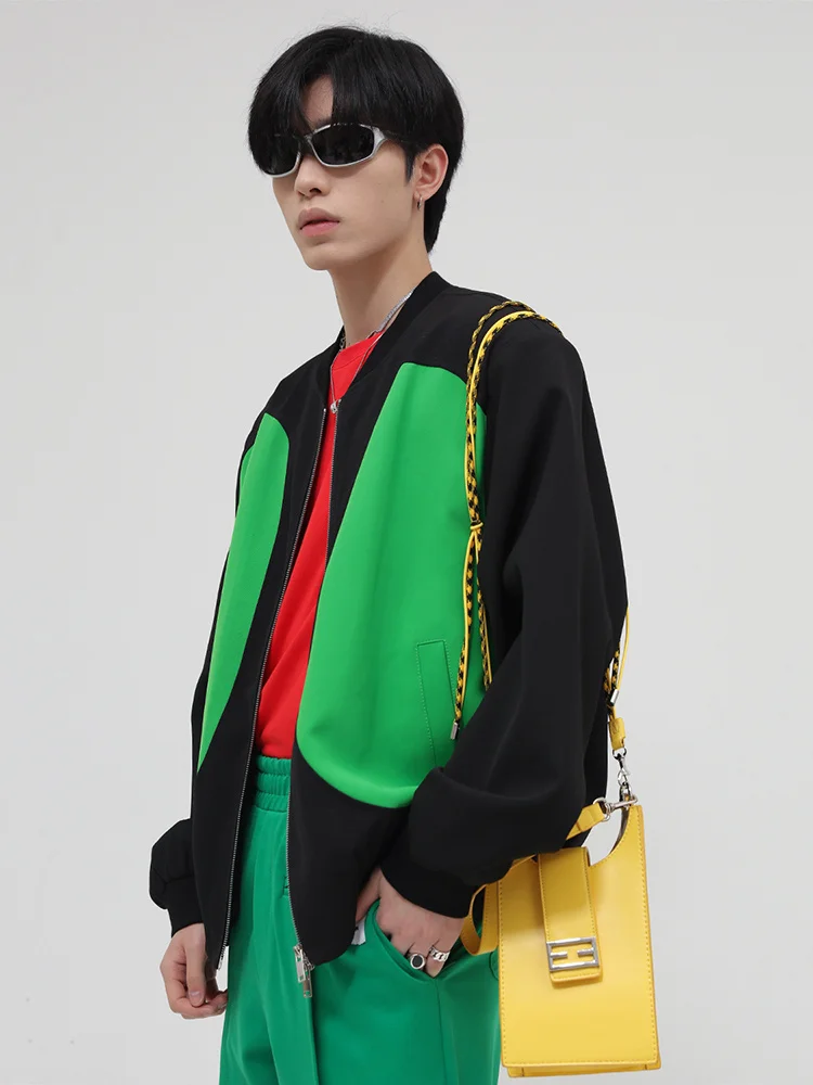 Куртка мужская короткая на двойной молнии с наплечниками