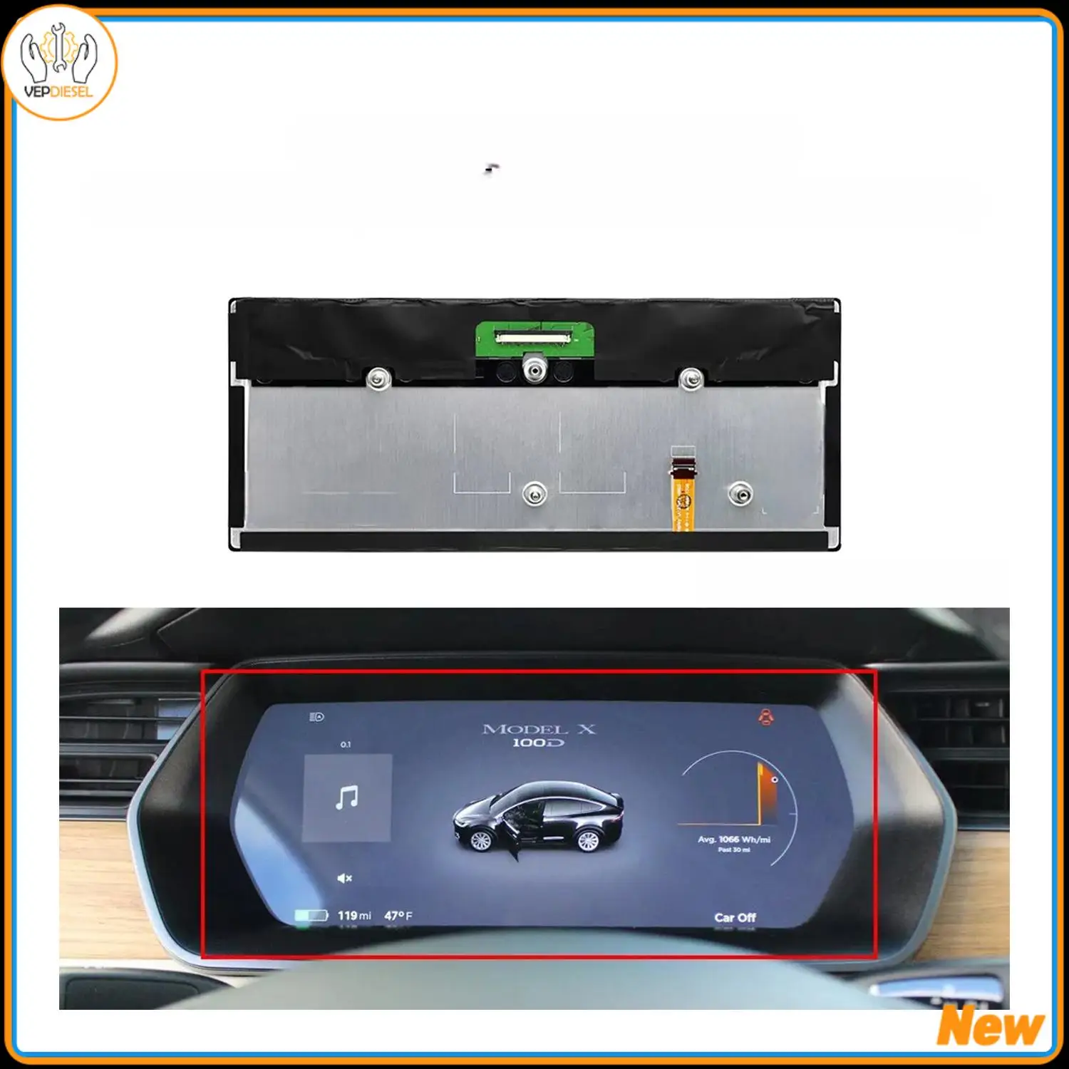 1 шт. новый цифровой приборный кластер с дисплеем 12 3 дюйма для Tesla Model S S2 X GEN 2 2014-2021