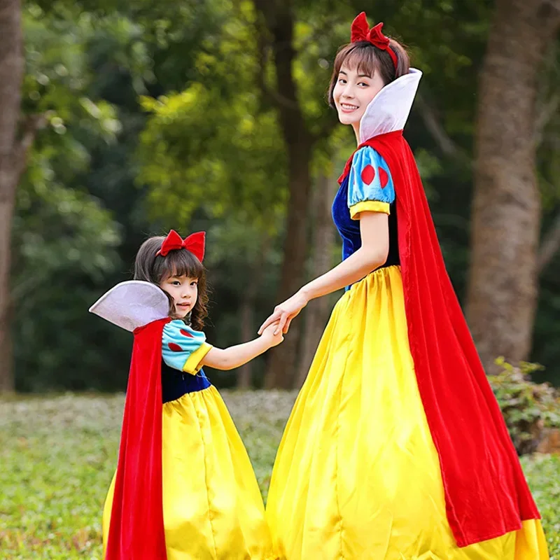 

Vestido de Cosplay de dibujos animados para adultos, vestido de princesa, Blancanieves, disfraz de fiesta de Halloween para muje