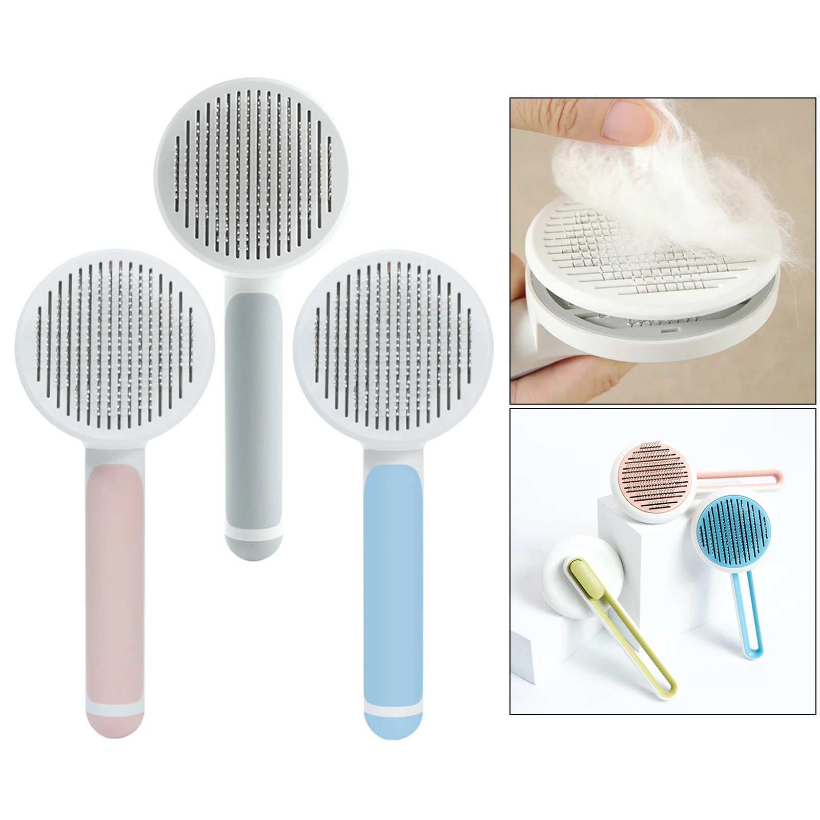 

Pet Grooming Comb Hair Shedding Removal Dog Cat Puppy Slicker Brush Trimmer Fur Massage Tools Hair Massage Supplies