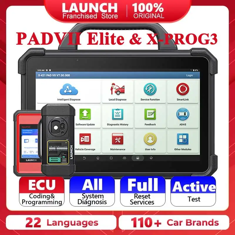 Запуск X431 PAD 7 и технические характеристики автомобильный диагностический