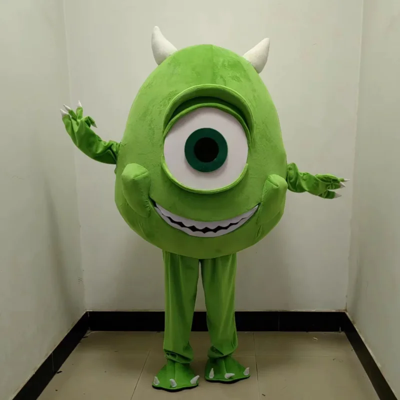 

Cosplay Disney Monsters University Mike Wazowski Cartoon character Mascot Advertising Costume Fancy Dress Party Animal carnival