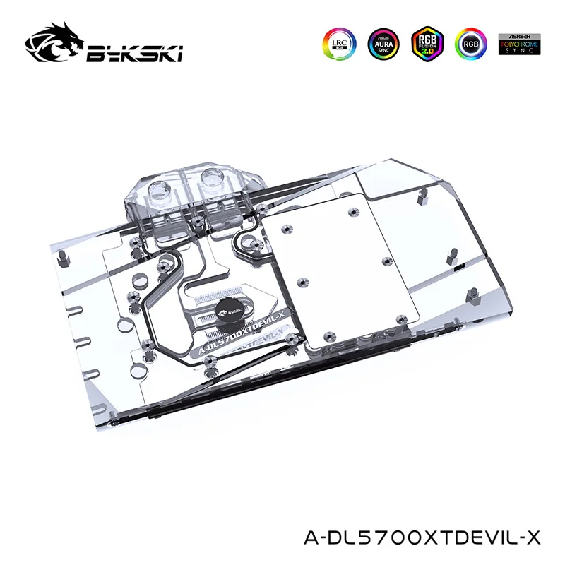 Bykski Full Cover графическая карта GPU водный блок для Power color (Dataland)5700XT Red Devil Dragon,A-DL5700XTDEVIL-X