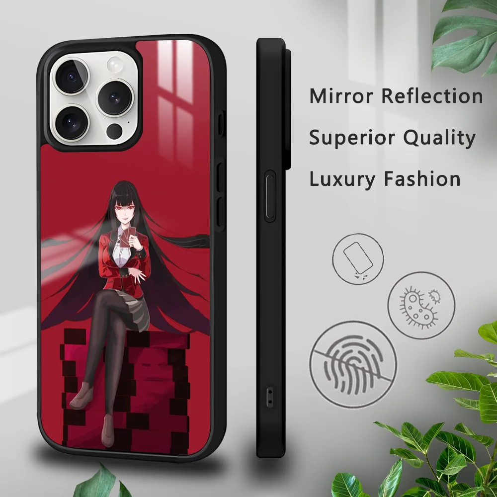 K-Kakegurui J-Jabami Yumeko Phone Case For iPhone 16 15 14 13 12 11 Pro Xs Max Mini Plus Celulares Hard Funda