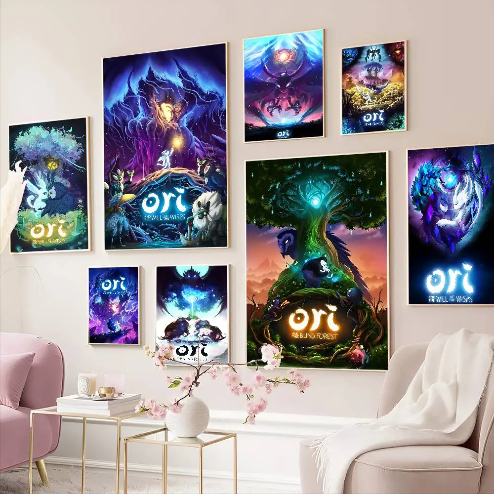 Фото 3D Горизонтальные постеры O-Ori Game Movie, ретро-наклейки из крафт-бумаги, DIY декор для комнаты, бара, кафе, эстетичное искусство, настенная живопись №2