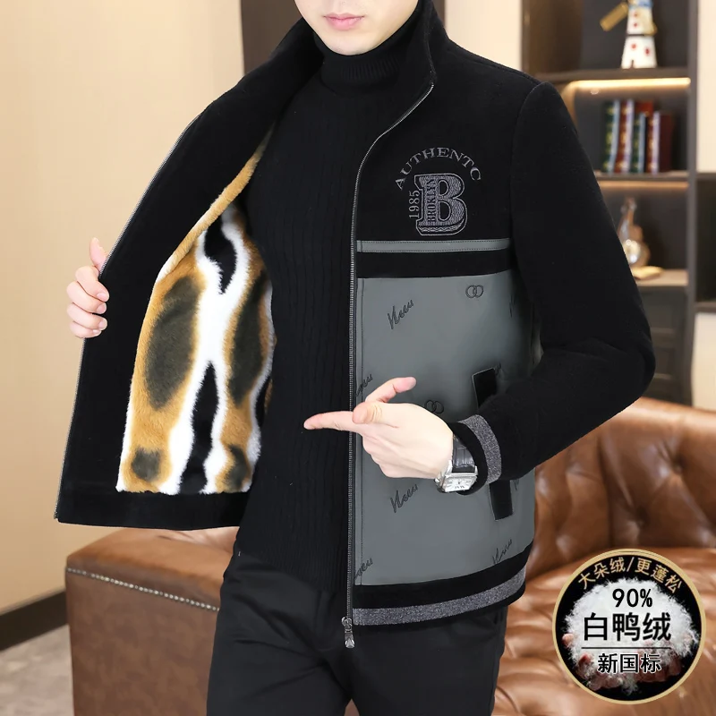 2024 зимние толстые теплые пуховые пальто для мужчин высококачественный