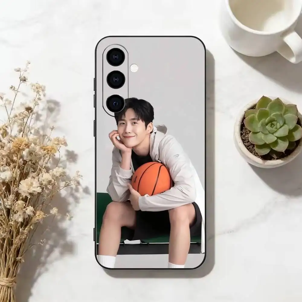 Фото Чехол для телефона с изображением актера Ким Сон-хо для Samsung Galaxy A73, A72, A71, A70, A53, A52, A51 и других моделей, мягкий черный чехол №5