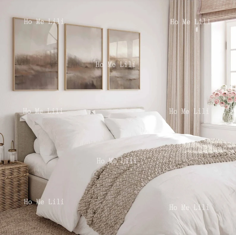 Набор из 3-х настенных художественных принтов в фермерском доме пейзажных