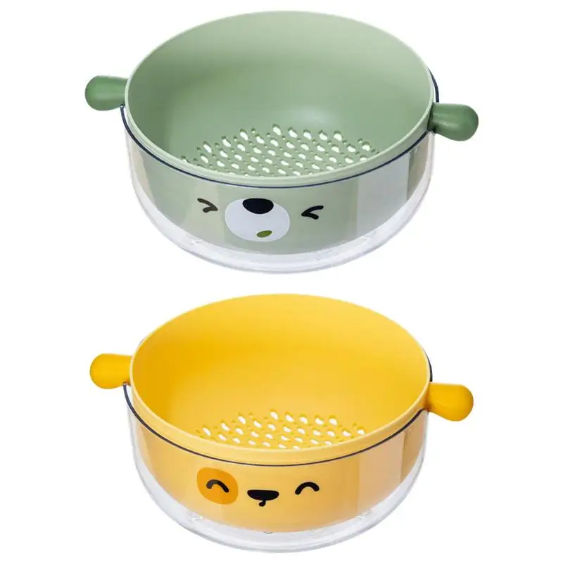 

Washing Bowl Double Layered Washing Basket Multifunctional Vegetable Water Strainer Fruits Washing Colander Water Strainer Bowl