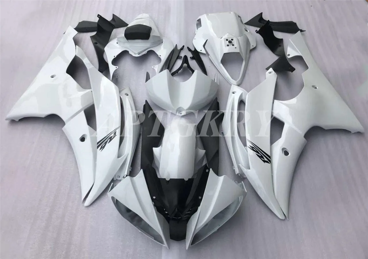 

НОВЫЕ комплекты обтекателей для мотоциклов из АБС-пластика, подходят для Yamaha YZF 600 R6 2008 2009 2010 2011 2012 2013 2014 2015 2016, кузов белый