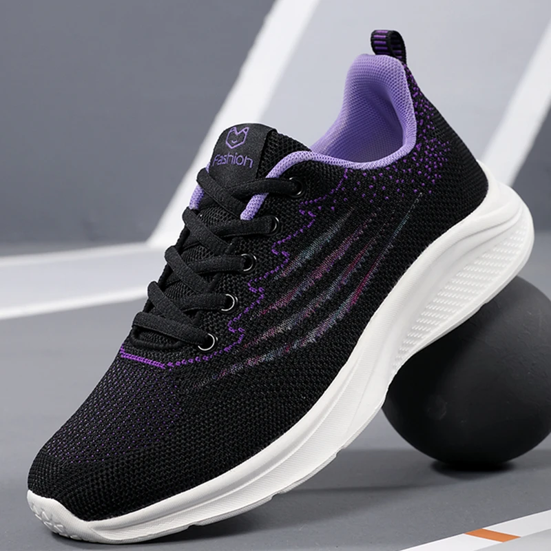 Big Size Woman Sports Sneakers Trail Running Casual Female Mesh Upper Breathable Soft Sole Marathon Jogging Track Training Shoes