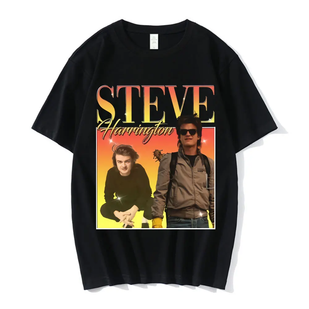 

Stranger Things Steve Harrington T-shirts Men's Graphics Print T-shirt Summer Short Sleeve Oversize T Shirt Harajuku Streetwear