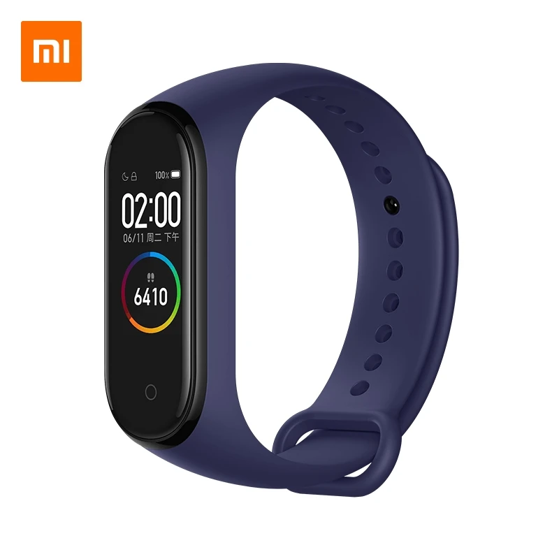 

Xiaomi Mi Smart Band 4 Bluetooth 5,0 Датчик Пульса AMOLED 2.5D 0,95 "цветной экран 5ATM водонепроницаемый Miband Mi Fit APP