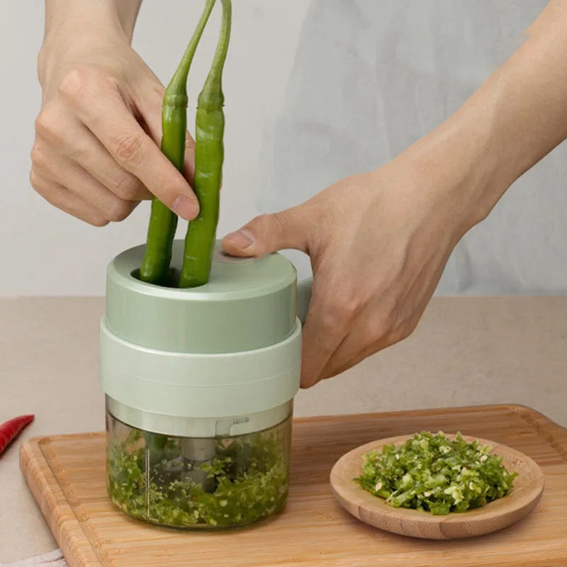 

Портативный измельчитель, Беспроводная электрическая измельчитель, давилка чеснока, многофункциональный мини-слайдер для кухни, Электрич...