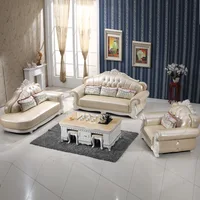 Style Sofa Furniture Design Living Room Furniture Couch High Quality Long American Country 1 + Lounge + 3 Seats Sofa Width Size