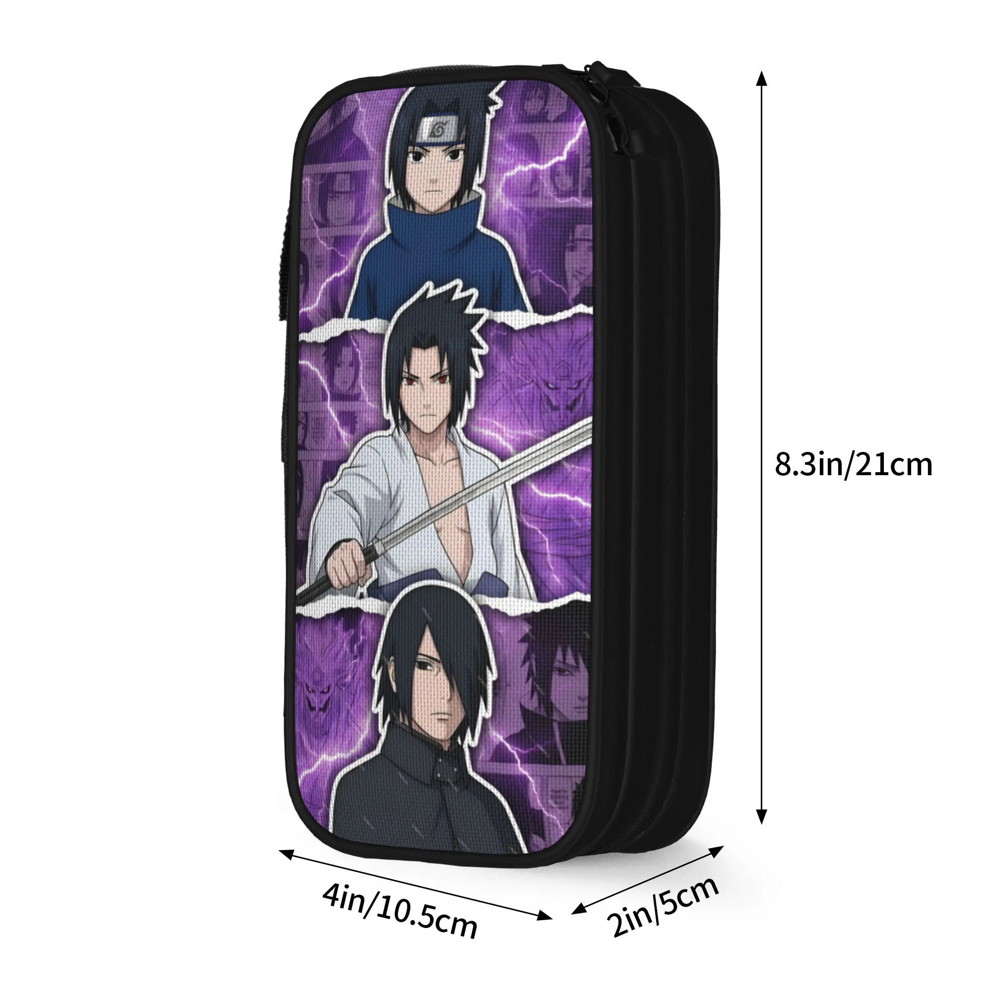 Фото Пенал для карандашей Custom U-Uchihaes Sasuke Hot Comic Japan Kawaii, большой вместимости, для девочек и мальчиков, в стиле манга, для школьников №4
