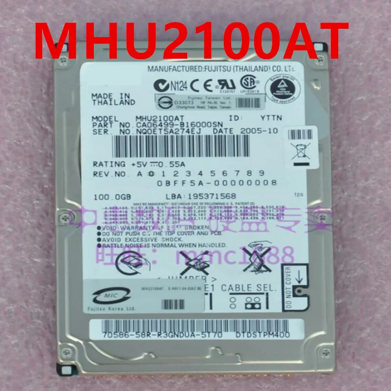 

95% New Original Hard Disk For Fujitsu 100GB 2.5" 8MB IDE 5400RPM For MHU2100AT