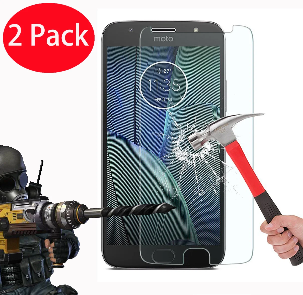 2 шт. закаленное стекло для защиты экрана Motorola Moto G6 G7 G8 G9 X4 X5 Z3 Plus Power Play Lite One Action Fusion