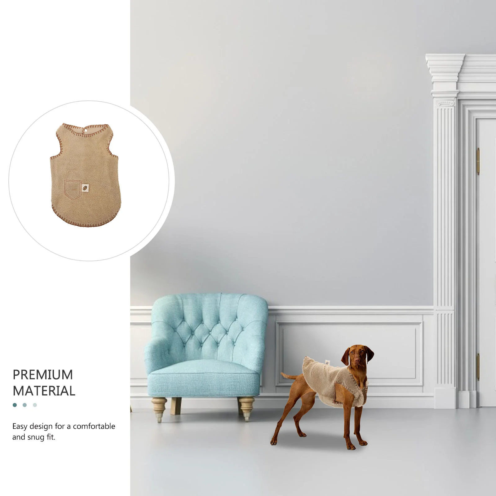 

Pet Vest Puppy Coat Party Outfit Clothes Vintage Jacket Festival Clothing Polyester Dog Photography Prop Waistcoat Thermal