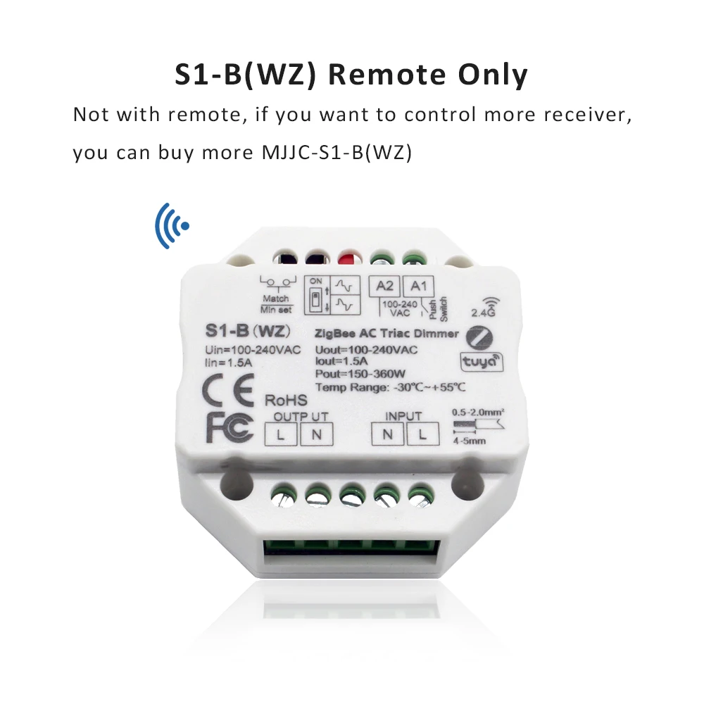

Zigbee Диммер для светодиодных ламп Tuya