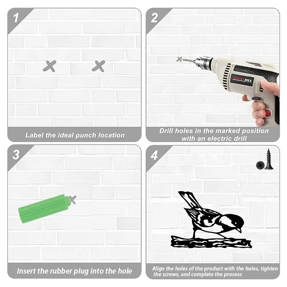 Металлическая Настенная Табличка С Силуэтом Черной Птицы Художественная