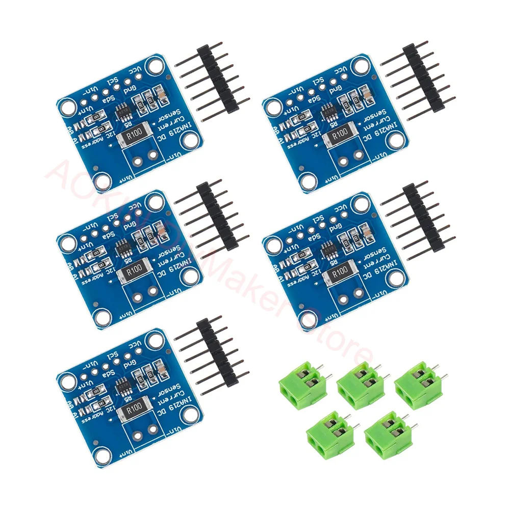 

5pcs INA219 I2C Bi-Directional DC Current Power Supply Sensor Breakout Module