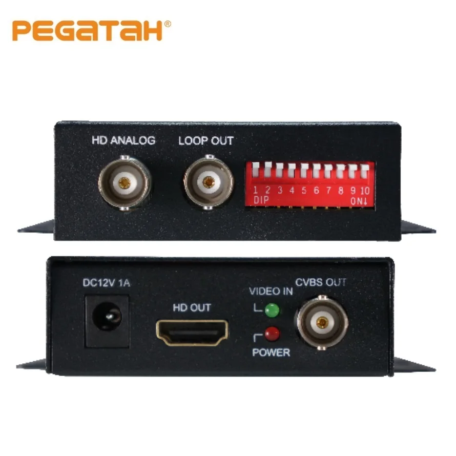 PEGATAH 4K/8MP HD Video Converter CVI/TVI/AHD/CVBS To HDM/CVBS Video Adapter Converter Support 8MP AHD/TVI/CVI HDM Output 30fps enlarge