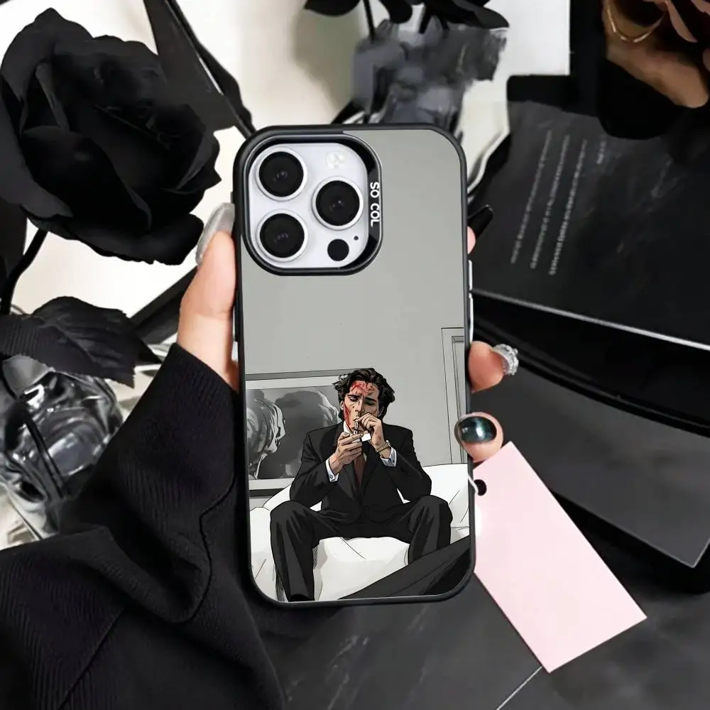 Фото Чехол для телефона H-Horror A-American Psycho для iPhone 17, 16, 15, 14, 13, 12, 11 Plus, Pro Max, цветной, с серебряным покрытием внутри №3