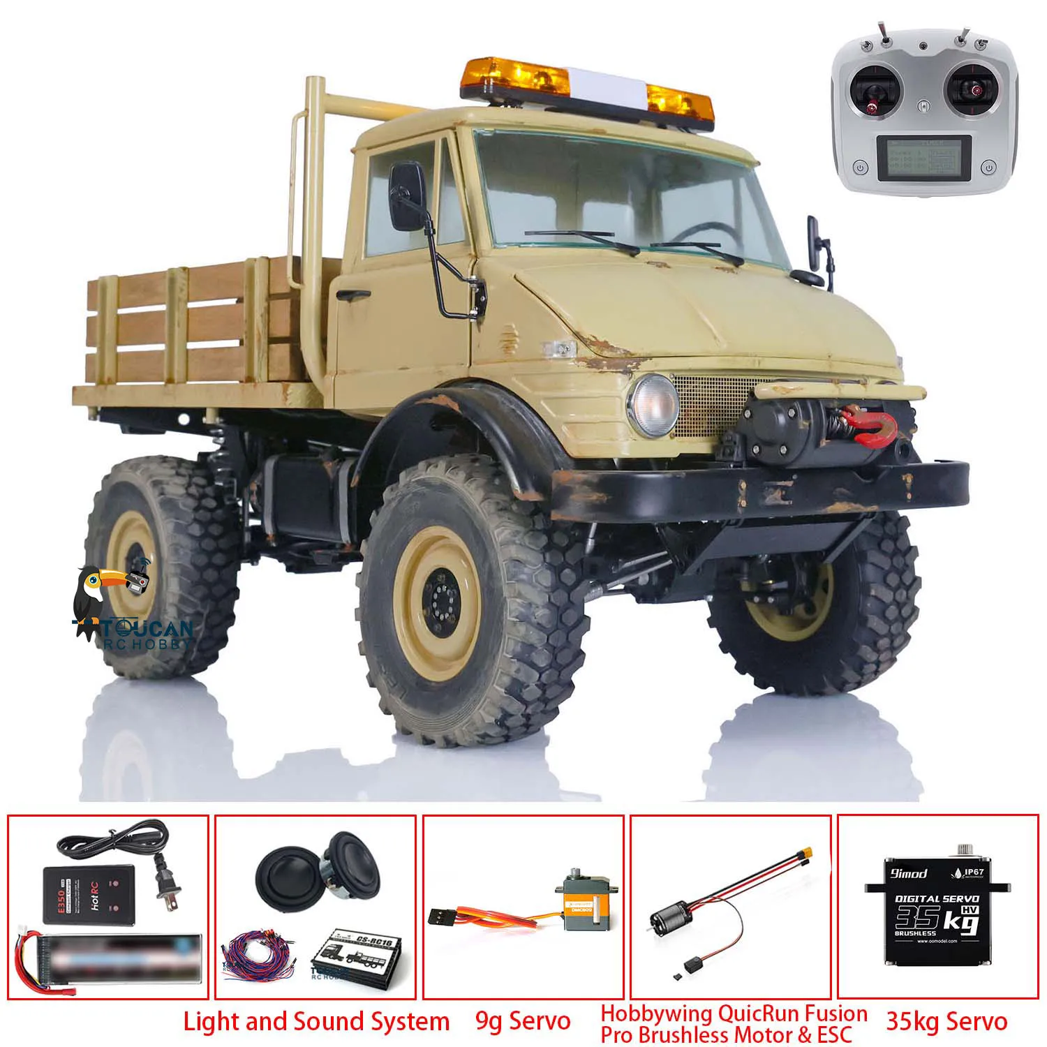 

LESU 1/10 4x4 RC Off-Road Vehicles RTR UM406 Crawler Trucks Upgraded Pro Brushless Sensored Motor and ESC Toys Gift RTR THZH1528