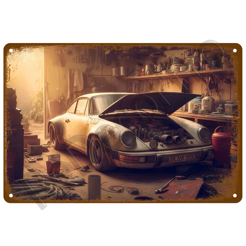 

Металлический винтажный постер с моторным маслом