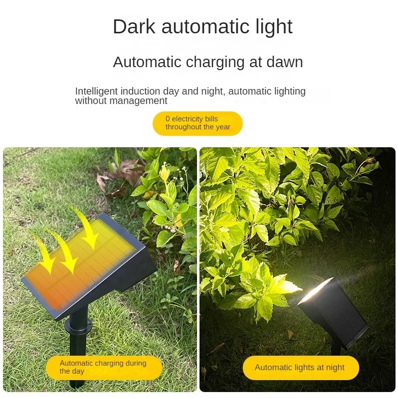 Солнечный прожектор уличный садовый для газона плагин украшение сада виллы