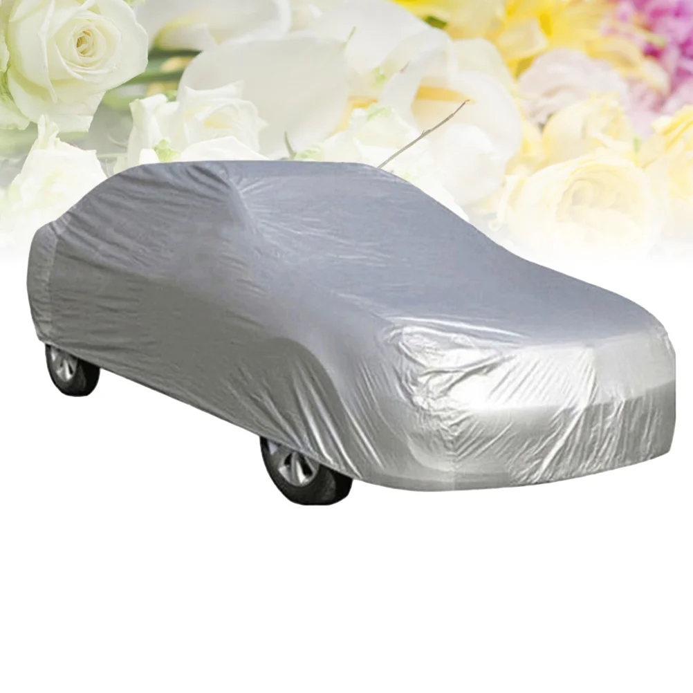 

Car Summer Dustproof Car Clothing Car Cover - Size M (Silver)