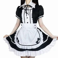 2021 black cute lolita maid sexy costumes french maid dress girls woman amine cosplay costume waitress maid party stage costumes