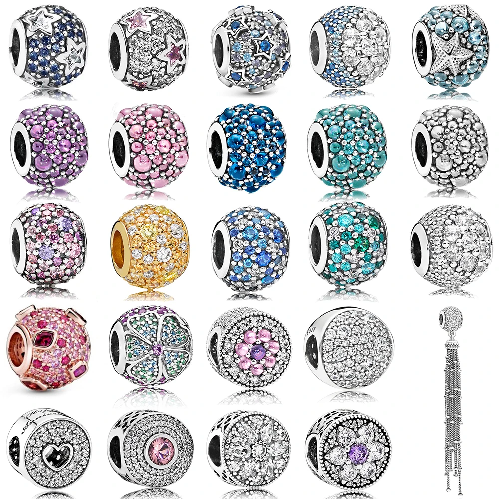

Pam Family 925 Sterling Silver DIY Purple Beads Series of Loose Beads Beads Shiny Bubble Lucite Beads Fit Woman Bracelet