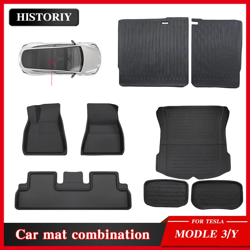 

Коврики напольные для Tesla Model 3 Y 2022, Противоскользящие коврики напольные для вождения влево и вправо в любую погоду, автомобильный коврик, ко...