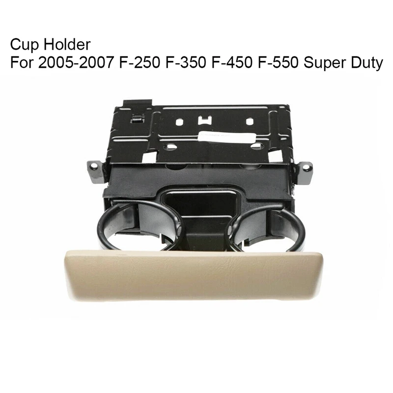 

Car Front Dash Ash Tray Cup Holder Tan for 2005-2007 Ford F250 F350 450 550 Super Duty 5C3Z-2504810-AAF